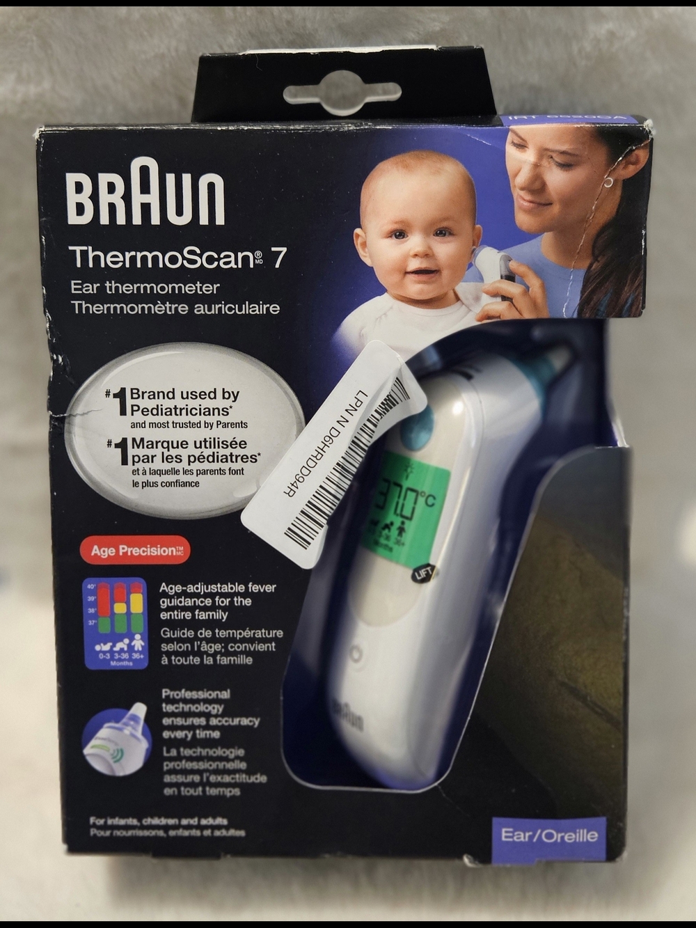 Braun ThermoScan 7 Ear Thermometer - White/Blue